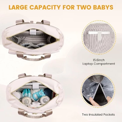 Itopfox Large Capacity Diaper Bag Backpack With Insulated Pockets, Changing Pad, Pacifier Case, And Anti-Theft Laptop Compartment For Women And Men 7 Itopfox Large Capacity Diaper Bag Backpack With Insulated Pockets, Changing Pad, Pacifier Case, And Anti-Theft Laptop Compartment For Women And Men - Image 7