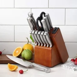Itopfox German Stainless Steel Kitchen Knife Block Set With Built-in Sharpener, 15-Piece Cutlery Set For Professional And Home Use 10 Itopfox German Stainless Steel Kitchen Knife Block Set With Built-in Sharpener, 15-Piece Cutlery Set For Professional And Home Use -Kid's Home GUEST a366a488 d3c1 4998 a855 85c23399732f