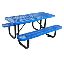 Itopfox 6 Ft. Outdoor Steel Picnic Table With Umbrella Hole, Heavy-Duty Weatherproof Dining Table For Patio, Backyard, Rust-Resistant Blue Finish 13 Itopfox 6 Ft. Outdoor Steel Picnic Table With Umbrella Hole, Heavy-Duty Weatherproof Dining Table For Patio, Backyard, Rust-Resistant Blue Finish -Kid's Home GUEST a37c6dc8 cbbd 4fda 9322 8939f3c878ea