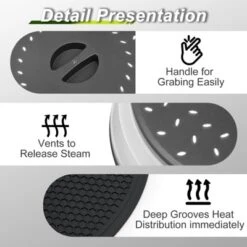 Itopfox Microwave Food Cover And Mat, Large Vented Collapsible Splatter Guard Dish Plate Lid & Silicone Round Kitchen Mat, 4 In 1 13 Itopfox Microwave Food Cover And Mat, Large Vented Collapsible Splatter Guard Dish Plate Lid & Silicone Round Kitchen Mat, 4 In 1 -Kid's Home GUEST a47c437f 09cc 4dbd a014 e4a7b0c8dccb