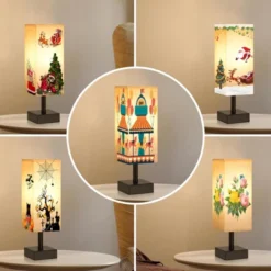 Itopfox Small Table Lamp For Bedroom - Minimalist Night Stand Light With Square Fabric Shade, Desk Reading Lamp For Kids Room Living Room Office Dorm -Kid's Home GUEST a4d9d165 9239 4316 bd32 750c26c9df58