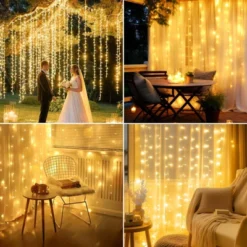 Itopfox 300 LED Curtain String Lights With Remote, 8 Modes, Connectable Waterproof Fairy Lights For Bedroom, Wedding, Outdoor, Christmas Party, White -Kid's Home GUEST a4da09d9 2196 4c7e 9b17 1d575639984e