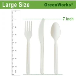 Itopfox Heavy-duty Compostable Cutlery Kits, BPI Certified, 200 Sets (Fork, Spoon, Knife, Napkin) Individually Wrapped, Plant-Based CPLA -Kid's Home GUEST a5641f34 7543 4041 aebc 0ca21d99141b