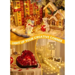 Itopfox Fairy Lights With Remote 200 LED Firefly String Lights For Bedroom Home Wall Ceiling Christmas Tree Wreath Craft Wedding Party Indoor Outdoor -Kid's Home GUEST a63a878b 3ef5 4e15 9968 da7a25dbf681