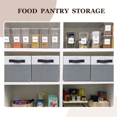 Itopfox 4 Pack Large Storage Baskets With Handles, Fabric Closet Organizers, Collapsible Bins For Clothes, Toys, Nursery, Home Organization 6 Itopfox 4 Pack Large Storage Baskets With Handles, Fabric Closet Organizers, Collapsible Bins For Clothes, Toys, Nursery, Home Organization - Image 6