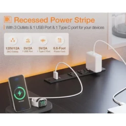 Itopfox L-Shaped Gaming Desk With Power Outlets, Reversible Shelves & PC Stand, Storage Bag For Home Office, Study Table For Small Spaces, Black 8 Itopfox L-Shaped Gaming Desk With Power Outlets, Reversible Shelves & PC Stand, Storage Bag For Home Office, Study Table For Small Spaces, Black -Kid's Home GUEST a6ee7186 2842 4d2a 90a8 c4d05ff64958