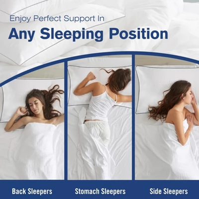 Itopfox Standard Size Bed Pillows For Sleeping 4 Pack, Luxury Hotel Pillows, Comfortable And Supportive, Machine Washable For Stomach, Back 6 Itopfox Standard Size Bed Pillows For Sleeping 4 Pack, Luxury Hotel Pillows, Comfortable And Supportive, Machine Washable For Stomach, Back - Image 6