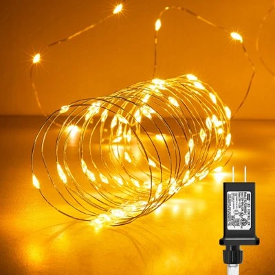 Itopfox Fairy Lights Plug In, 100 LEDs Waterproof Silver Wire Firefly Lights With Adaptor, Starry String Lights For Wedding Indoor Outdoor Christmas 7 Itopfox Fairy Lights Plug In, 100 LEDs Waterproof Silver Wire Firefly Lights With Adaptor, Starry String Lights For Wedding Indoor Outdoor Christmas - Image 7