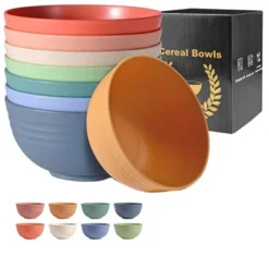 Itopfox BPA Free Unbreakable Wheat Straw Cereal Bowls - Microwave & Dishwasher Safe Soup And Salad Bowls, Set Of 8, Multicolor 13 Itopfox BPA Free Unbreakable Wheat Straw Cereal Bowls - Microwave & Dishwasher Safe Soup And Salad Bowls, Set Of 8, Multicolor -Kid's Home GUEST a8ea8d5c 699d 4df0 b621 a8a904a7b7ec