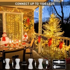 Itopfox Connectable Warm White String Lights For Indoor Bedroom 8 Modes Christmas Fairy Light Plug In Classroom 100 LED Twinkle Lights For Tree Decor -Kid's Home GUEST aa3e8547 3605 4fee 93f6 496958e1e343