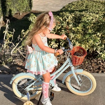 Itopfox Girls Bike With Basket, Kids Bicycle For 3-13 Years, Includes Coaster & Caliper Brakes, Training Wheels & Kickstand, Soft Grips & Bell 3 Itopfox Girls Bike With Basket, Kids Bicycle For 3-13 Years, Includes Coaster & Caliper Brakes, Training Wheels & Kickstand, Soft Grips & Bell - Image 3
