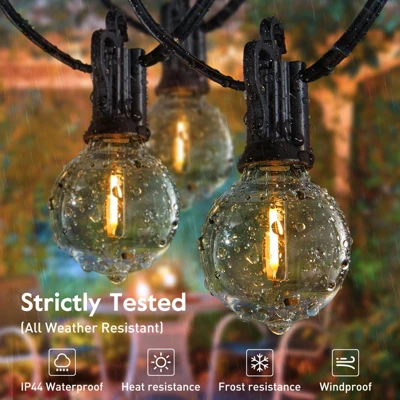 Itopfox Outdoor String Lights - Waterproof LED Globe Patio Lights 30 Ft With Shatterproof Bulbs Connectable Hanging Light For Backyard, Bistro, Porch 4 Itopfox Outdoor String Lights - Waterproof LED Globe Patio Lights 30 Ft With Shatterproof Bulbs Connectable Hanging Light For Backyard, Bistro, Porch - Image 4