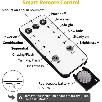 Itopfox Star String Lights Plug In - 100 LED Star Fairy Lights With Remote & Timer, Waterproof For Indoor Outdoor Décor, Warm White 6 Itopfox Star String Lights Plug In - 100 LED Star Fairy Lights With Remote & Timer, Waterproof For Indoor Outdoor Décor, Warm White - Image 6
