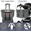Itopfox Large Diaper Tote Bag With Changing Pad & Pacifier Case, Multi-Pocket Travel Baby Bag For Hospital & Maternity