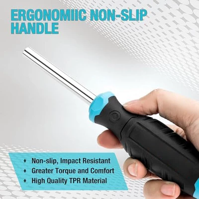 Itopfox Multi-Function Screw Driver Set With 60 Replaceable Cr-V Bits Flat, Phillips, Torx, Hex, Square, All In One Screwdrivers With Rolling Barrel 6 Itopfox Multi-Function Screw Driver Set With 60 Replaceable Cr-V Bits Flat, Phillips, Torx, Hex, Square, All In One Screwdrivers With Rolling Barrel - Image 6