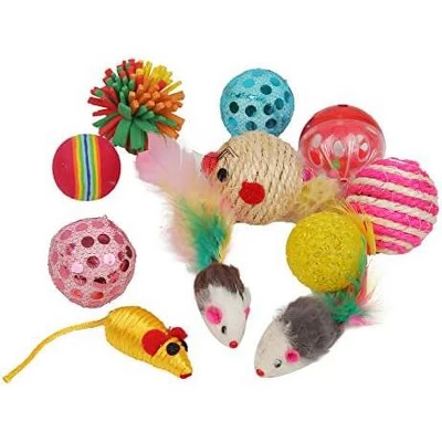 Itopfox Cat Toys Variety Pack For Kitty - 20 Piece Assortment With Wand, Balls, Mice & Feathers For Playful Felines 3 Itopfox Cat Toys Variety Pack For Kitty - 20 Piece Assortment With Wand, Balls, Mice & Feathers For Playful Felines - Image 3