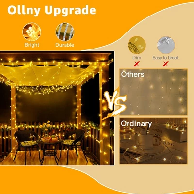 Itopfox 120LED String Lights, Waterproof Connectable Fairy Lights With Timer 8 Modes, Warm White Plug In Christmas Light For Indoor Outdoor Decor 5 Itopfox 120LED String Lights, Waterproof Connectable Fairy Lights With Timer 8 Modes, Warm White Plug In Christmas Light For Indoor Outdoor Decor - Image 5