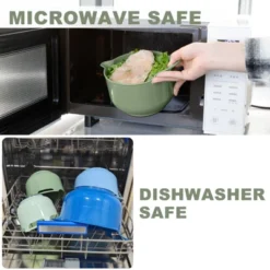 Itopfox 4-Piece Nesting Mixing Bowls Set With Pour Spout & Handle, BPA-Free, Microwave & Dishwasher Safe, Non-Slip Base, Lightweight -Kid's Home GUEST b4142050 2c0d 4a40 99ab 5184d05e8cf0