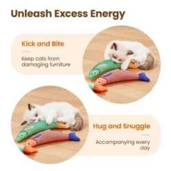 Itopfox Cat Toys Saury Fish, 3 Pack, Catnip Crinkle Sound, Soft And Durable, Interactive Kitten Kicker For Indoor Kitty Exercise For All Breeds -Kid's Home GUEST b4b3df20 68bc 4459 9fc7 5f80d2294cc2