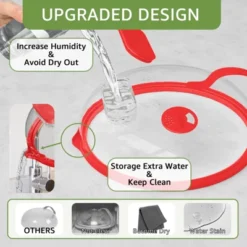 Itopfox Microwave Splatter Cover With Built-in Steamer - Steam Guard For Even Heating, Prevents Splashes, Durable Handle, Keeps Food Moist & Fresh -Kid's Home GUEST b53890ec 7f12 47f2 a4c3 870d6a820e54