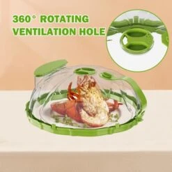 Itopfox Microwave Splatter Cover With Water Steamer And Handle, BPA Free & Dishwasher Safe Splatter Guard Kitchen Gadgets For Gifts (Green, 1 Pack) -Kid's Home GUEST b639addb e369 4238 8cba 00762a552984