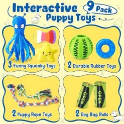 Itopfox 9-Pack Interactive Puppy Dog Toys For Small Dogs, No-Stuffing Squeaky Octopus-Shaped Toy, Cute Plush & Chew Toys For Teething Puppies 10 Itopfox 9-Pack Interactive Puppy Dog Toys For Small Dogs, No-Stuffing Squeaky Octopus-Shaped Toy, Cute Plush & Chew Toys For Teething Puppies -Kid's Home GUEST b707f109 2f76 470b a353 fa6683e80b7d