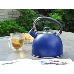 Itopfox Stainless Steel Whistling Tea Kettle With Heat-Resistant Glass Lid & Capsule Bottom, Navy Blue, 2.6 Quart Capacity 12 Itopfox Stainless Steel Whistling Tea Kettle With Heat-Resistant Glass Lid & Capsule Bottom, Navy Blue, 2.6 Quart Capacity -Kid's Home GUEST b79199e9 f1a6 4a97 ba22 15590379482f