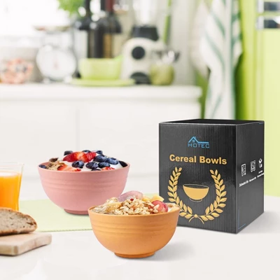 Itopfox BPA Free Unbreakable Wheat Straw Cereal Bowls - Microwave & Dishwasher Safe Soup And Salad Bowls, Set Of 8, Multicolor 6 Itopfox BPA Free Unbreakable Wheat Straw Cereal Bowls - Microwave & Dishwasher Safe Soup And Salad Bowls, Set Of 8, Multicolor - Image 6