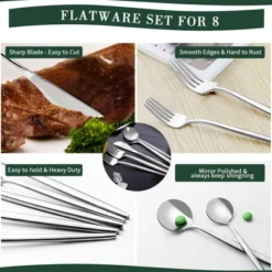 Itopfox 40-Piece Silverware Set For 8 Stainless Steel Flatware Cutlery Set With Knife Spoon & Fork Kitchen Utensils For Home Hotel Wedding Restaurant -Kid's Home GUEST b89eb66c 28d1 44f1 9395 5599d3d385ab