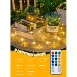 Itopfox Fairy Lights With Remote 200 LED Firefly String Lights For Bedroom Home Wall Ceiling Christmas Tree Wreath Craft Wedding Party Indoor Outdoor -Kid's Home GUEST b8a44c25 d67a 490d b686 c86a98d18f1e