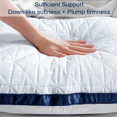 Itopfox Queen Size Pillows Set Of 2, Luxury Hotel Pillow For Sleeping, Supportive Breathable Down Alternative Gusseted Pillow For Side Stomach 3 Itopfox Queen Size Pillows Set Of 2, Luxury Hotel Pillow For Sleeping, Supportive Breathable Down Alternative Gusseted Pillow For Side Stomach - Image 3