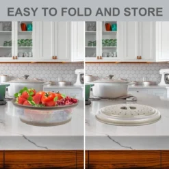 Itopfox 2 In 1 Microwave Mat & Food Cover - Silicone Bowl Holder, Splatter Guard, Multi-Use Trivet, Pot Holder, Drying Mat, Utensils Rest For Kitchen -Kid's Home GUEST ba108e33 9c9f 4232 8e6d 2de74ac37c25