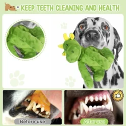 Itopfox Squeaky Plush Dog Toy With Crinkle Paper, Durable Chew Toy For Small, Medium & Large Dogs, Interactive Pet Play