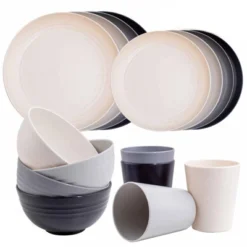 Itopfox Wheat Straw Dinnerware Set, 16PCS Unbreakable Microwave Safe Plates & Bowls For Kitchen & Camping, Eco-Friendly Dishware -Kid's Home GUEST bbcc8f5f d528 4eb1 ac44 5d6afa9a4741