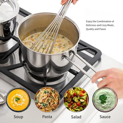 Itopfox Stainless Steel Cookware Set, 6-Piece Nonstick Induction Pots & Pans Set, Works With Gas/Electric Cooktops, Dishwasher Safe 1 Itopfox Stainless Steel Cookware Set, 6-Piece Nonstick Induction Pots & Pans Set, Works With Gas/Electric Cooktops, Dishwasher Safe