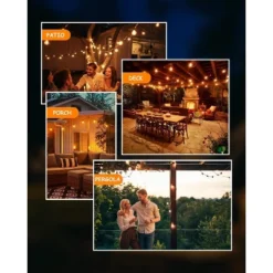 Itopfox Outdoor String Lights 200 FT With 104 Shatterproof LED Bulbs, Commercial Grade Waterproof Hanging Light For Bistro Backyard Cafe Market -Kid's Home GUEST bce0cd0d 2c2f 4f4a a5c5 a15ddd172000