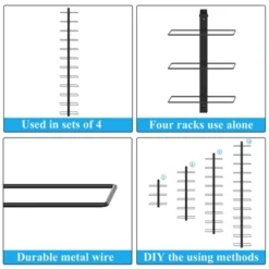 Itopfox 36 Bottle Wall Mounted Wine Rack, Modular Hanging Rack For DIY Display, Detachable 3 Pack Bottle Holder, Black Metal Storage For Bar, Cellar -Kid's Home GUEST bd19e066 e622 4052 bf2c 16439b0fb1ec