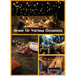 Itopfox 38Ft Outdoor String Lights With Remote & 15 Shatterproof LED Bulbs - Waterproof Patio Hanging Lamps For Porch Balcony Bistro Cafe 13 Itopfox 38Ft Outdoor String Lights With Remote & 15 Shatterproof LED Bulbs - Waterproof Patio Hanging Lamps For Porch Balcony Bistro Cafe -Kid's Home GUEST be0d9501 d0d7 4abf b890 9955b0c9e364