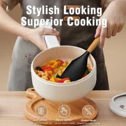Itopfox Silicone Cooking Utensils Set With Wooden Handles, Heat Resistant Kitchen Tools For Non-Stick Cookware Includes Spatulas, Ladle, Whisk, Tongs 11 Itopfox Silicone Cooking Utensils Set With Wooden Handles, Heat Resistant Kitchen Tools For Non-Stick Cookware Includes Spatulas, Ladle, Whisk, Tongs -Kid's Home GUEST bedb33bb 42c5 4a9e 948c 6b1ae1d2894c