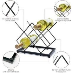 Itopfox Small Wine Rack Countertop, 5-Bottle Metal Holder For Home Kitchen Bar, Tabletop Storage For Cabinet Pantry 11 Itopfox Small Wine Rack Countertop, 5-Bottle Metal Holder For Home Kitchen Bar, Tabletop Storage For Cabinet Pantry -Kid's Home GUEST bffa8d88 20dc 4d3c 9c9c b79476220b44