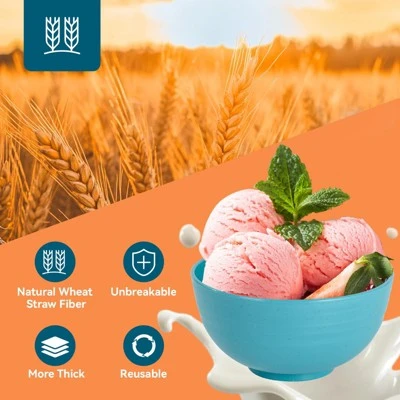 Itopfox Wheat Straw Dinnerware Set-16 Unbreakable Plates, Bowls, Cups & Sauce Dishes, Microwave & Dishwasher Safe For Kitchen, Parties & Camping 3 Itopfox Wheat Straw Dinnerware Set-16 Unbreakable Plates, Bowls, Cups & Sauce Dishes, Microwave & Dishwasher Safe For Kitchen, Parties & Camping - Image 3