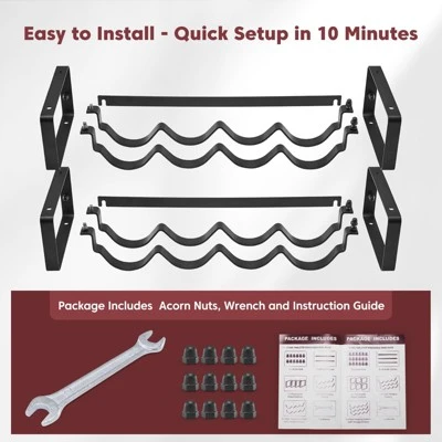 Itopfox Stackable Wine Rack Countertop, Sturdy Freestanding Wine Bottle Holder 2 Tier Tabletop Wine Stand For Pantry Bar Metal Wine Storage Organizer 3 Itopfox Stackable Wine Rack Countertop, Sturdy Freestanding Wine Bottle Holder 2 Tier Tabletop Wine Stand For Pantry Bar Metal Wine Storage Organizer - Image 3