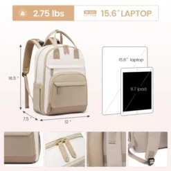 Itopfox Large Capacity Diaper Backpack With Changing Pad, Insulated Pockets, Stroller Buckles, Waterproof, Laptop Compartment, Beige-Khaki -Kid's Home GUEST c2994753 eaee 4dea b3d9 e12d05282419