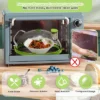 Itopfox Microwave Splatter Cover With Steamer, Clear Lid For Food, Kitchen Accessories For Microwave Oven, Green