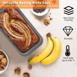 Itopfox 5-Piece Nonstick Bakeware Set With Grey Marble Coating, Carbon Steel Baking Pans For Oven, Includes Round & Square Cake Pan, Muffin Tin -Kid's Home GUEST c2c04c54 f1f9 4f01 a321 cf02068c52e6