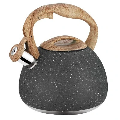Itopfox Tea Kettle, 2.7 Quart With Wood Pattern Handle Loud Whistle Food Grade Stainless Steel Anti-Hot Handle Anti-Rust Finish Suitable For All Heat 7 Itopfox Tea Kettle, 2.7 Quart With Wood Pattern Handle Loud Whistle Food Grade Stainless Steel Anti-Hot Handle Anti-Rust Finish Suitable For All Heat - Image 7
