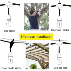 Itopfox Outdoor LED String Lights 100FT Heavy-Duty Patio Lights With 32 Dimmable Shatterproof Bulbs For Gazebo Pergola Bistro 8 Itopfox Outdoor LED String Lights 100FT Heavy-Duty Patio Lights With 32 Dimmable Shatterproof Bulbs For Gazebo Pergola Bistro -Kid's Home GUEST c366c35b 7eb3 494e a436 06182661e12b