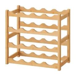 Itopfox Bamboo Wine Rack Storage Cabinet Shelf For 16 Bottles, Countertop Sturdy Kitchen Dining Room Pantry - 4 Tiers (Natural) 15 Itopfox Bamboo Wine Rack Storage Cabinet Shelf For 16 Bottles, Countertop Sturdy Kitchen Dining Room Pantry - 4 Tiers (Natural) -Kid's Home GUEST c3e59afc 8939 43d7 90cb 23e437e76cbd