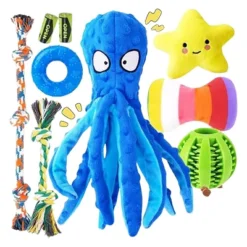 Itopfox 9-Pack Interactive Puppy Dog Toys For Small Dogs, No-Stuffing Squeaky Octopus-Shaped Toy, Cute Plush & Chew Toys For Teething Puppies 11 Itopfox 9-Pack Interactive Puppy Dog Toys For Small Dogs, No-Stuffing Squeaky Octopus-Shaped Toy, Cute Plush & Chew Toys For Teething Puppies -Kid's Home GUEST c4baec43 b8c4 4a5f 989f 882584eee32d