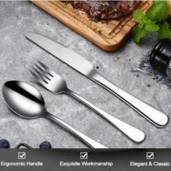 Itopfox 49-Piece Stainless Steel Silverware Set With Cutlery Organizer, Service For 8 With Steak Knives And Kitchen Utensils -Kid's Home GUEST c571bd8a 1d96 41ce 957b df2b141441d2